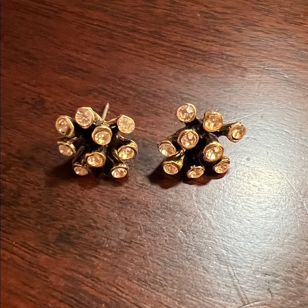 Anthropologie Crystal Burst Post Earrings